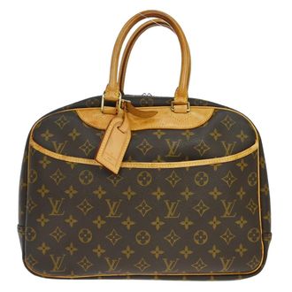 Louis Vuitton Deauville Handbag Monogram Canvas Brown Canvas Handbag (Pre-Owned)