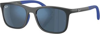 Ray-Ban Rechthoekige Zonnebril - unisex - Zonnebrillen - Grijs - 47 MM - Nylon - Accessoires