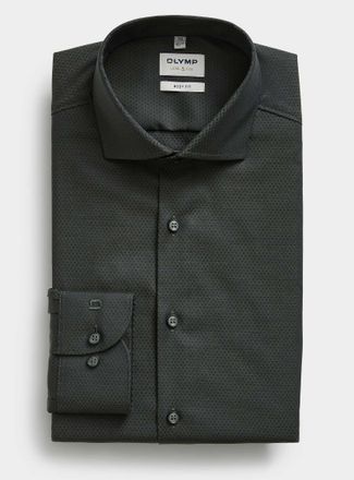 Olymp Mens Jacquard micro-pattern shirt Modern fit