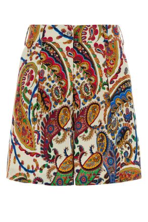 Etro Etro Printed Stretch Cotton Shorts