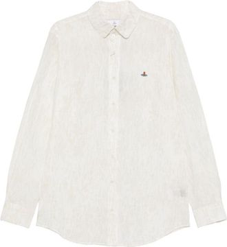 Vivienne Westwood White Tonal Pattern Button-Up Shirt