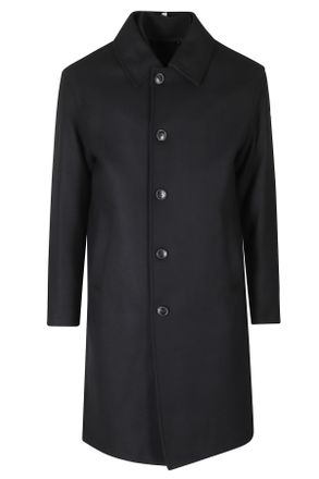 Duno Black Technical Wool-Blend Coat