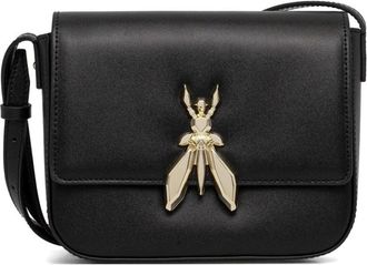 Patrizia Pepe Tassen, Dames, Zwart, ONE Size, Leer, Essential Fly Schoudertas
