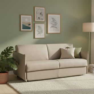 Dmora Sof&aacute; Cama 2 Plazas Pamela, Sof&aacute; Convertible Para Sal&oacute;n, Acolchado, Desenfundable, Calidad 100% Made In Italy, 180x95 H90 Cm, T&oacute;rtola - Dmora