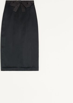 Valentino Satin Skirt Woman BLACK 38