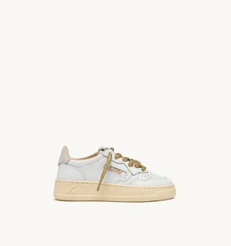 Autry MEDALIST KIDS LOW SNEAKERS IN WHITE LEATHER
