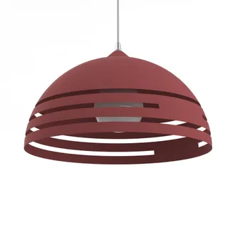 Lumicom Circuit Sospensione, 1xe27, Max 42w, Metallo, Cowhide Red, D40cm - Lumicom