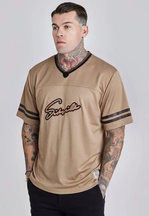 Siksilk Camiseta de F&uacute;tbol Beige para Hombres XXL