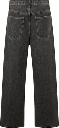 A Gold E Mens Loose Denim Pants Grey Cotton Regular & Straight-Leg Jeans