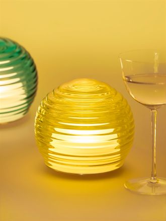 Green Wolf Studio Curve Hand-Blown Murano Glass Portable Table Light