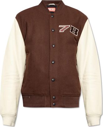 Diesel Jas L-Kopf - Heren - Bomber jackets - Bruin - 2XL - Wol - Jassen