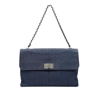 Chanel Pre-owned Mademoiselle Flap Shoulder Bag - Dames - Pre-owned - Blauw - Maat: ONE Size Denim