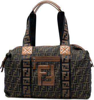 Fendi Pre-owned Handbags, female, Brown, Size: ONE SIZE Pre-owned Printed Carryall Bag