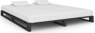 vidaXL Vidaxl - Estructura De Cama De Palets Madera Maciza Pino Gris 180x200 Cm