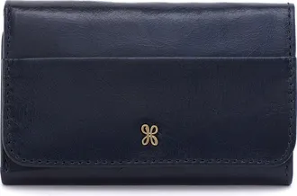 Hobo Jill Leather Trifold Wallet in Ink Navy at Nordstrom