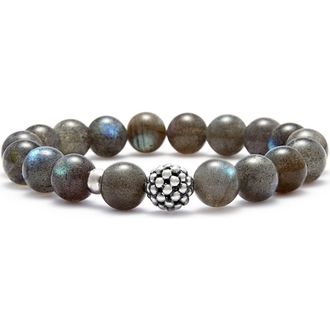 Lagos Bead Stretch Bracelet in Labradorite at Nordstrom