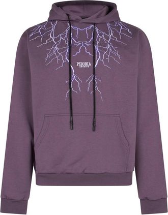 Phobia Archive Lichtgewicht Hoodie - Heren - Hoodies - Paars - S - Katoen - Hoodies & sweatvesten