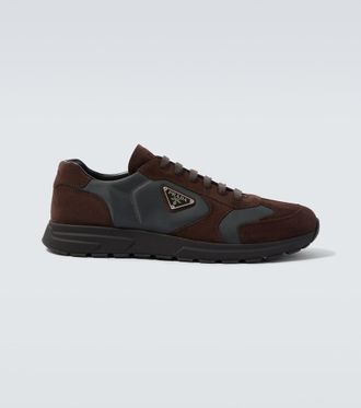 Prada Suede-trimmed sneakers