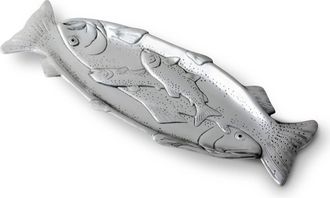 Arthur Court Trout Oblong Tray In Silver