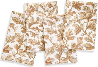 Solino Home Linen Dinner Napkins Set of 4, 20 x 20 Inch for Dining Table, Holiday and Everyday Table Decor - Fallen Leaves in Autumn at Nordstrom