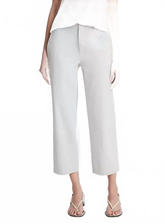 Vince Low Rise Washed Cotton Crop Pants In Lunar Dust