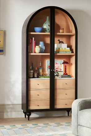 Anthropologie Fern Marble-Top 94 Three-Drawer Storage Cabinet
