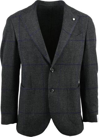 Luigi Bianchi Mantova Giacca Stondata - Heren - Blazers - Grijs - 2XL - Wol - Jassen