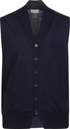 Ballantyne V-neck Truien - Heren - Bodywarmers - Blauw - M - Katoen - Jassen