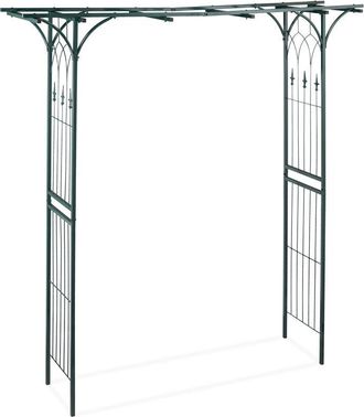 Relaxdays Relaxdays - P&eacute;rgola Met&aacute;lica De Jard&iacute;n, Soporte Para Plantas Trepadoras, Resistente, 205 X 202 X 52 Cm, Verde Oscuro