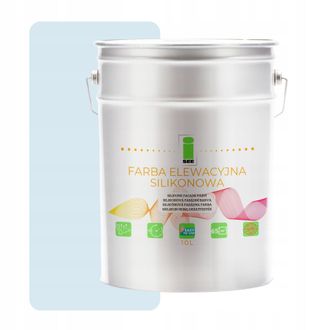 OEM Pintura De Silicona Para Fachadas, Tono Azul Claro/blanco, 10 L