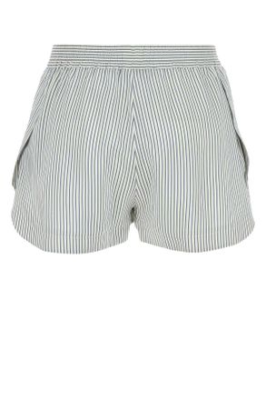 Stella McCartney Womens Embroidered Silk Shorts White-Steel Exterior White/steel