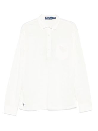Polo Ralph Lauren long-sleeve linen polo shirt - men - Linen/Flax - L - White