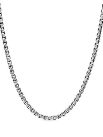 David Yurman 3.6mm box chain necklace - men - Titanium/Sterling Silver - OS