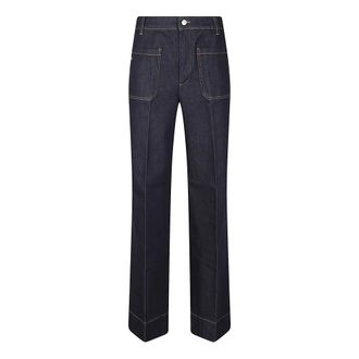 Victoria Beckham Alina Stretch Jeans - Dames - Loose Fit Jeans - Blauw - W29 - Denim - Jeans