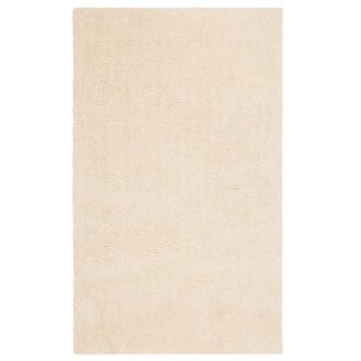 Beliani Alfombra De Pelo Largo Beige Claro 160 X 230 Cm Rectangular Moderna Demre