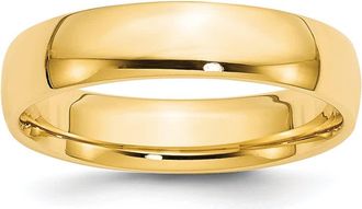 Diamond2Deal 14k Yellow Gold 5mm Lightweight Comfort Fit Wedding Band Ring