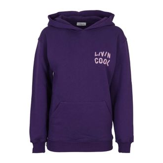 Livincool Artistieke Cappuccio Hoodie - Dames - Hoodies - Paars - XS - Katoen - Hoodies & sweatvesten