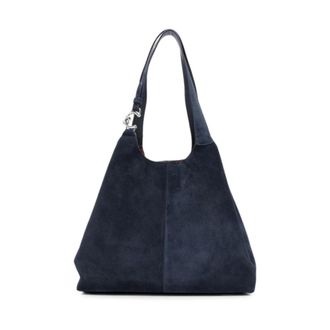 Coccinelle C-Easy Suede - female - Coccinelle - Shopping Bags - Blue - ONE SIZE - Bags