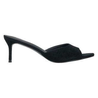 Estro & Luminara Velour Heeled Mules - female - Estro - Heeled Mules - Black - 6 UK - Shoes
