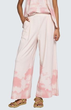 Luukaa D'Celli Daris Garment-Dyed A-Line Pants in Rose Quartz at Nordstrom, Size 18