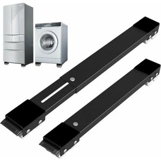 OEM Base Para Lavadora Con Freno, Base M&oacute;vil Ajustable Para Lavadora, Secadora, Frigor&iacute;fico, Capacidad De Carga De 300 Kg, Negra -crezuo