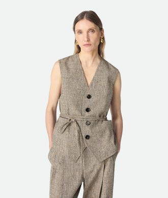 Bottega Veneta Gilet In Viscosa Screziata - Bottega Veneta