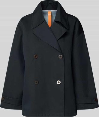 G-Lab Trenchjacke mit Reverskragen Modell HEATHER in Dunkelblau, Gr&ouml;&szlig;e L