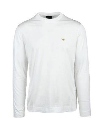 Emporio Armani Lyocell Cotton Blend T-Shirt With Crew Neck Design