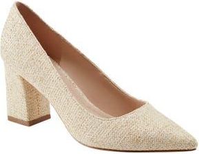 Marc Fisher Zala Block Heel Pump in Light Natural at Nordstrom Rack, Size 8.5