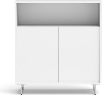 HERDASA Zapatero, modelo CARRIE, en melamina y metal, en color blanco