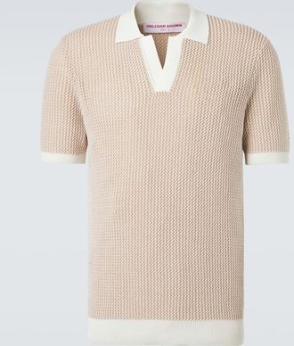 Orlebar Brown Horton crochet cotton polo sweater
