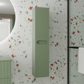 Aurlane Aurlane - Columna de baño Verde Oliva suspendida - Altura 120 cm - 2 puertas - leon