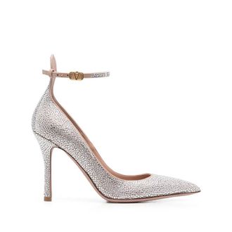 Valentino Ladies Silver Tone Heels, US Size 7.5