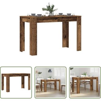 vidaXL Tavolo da pranzo legno antico - Tavolo da Pranzo Legno Antico 120x60x76 cm in Truciolato